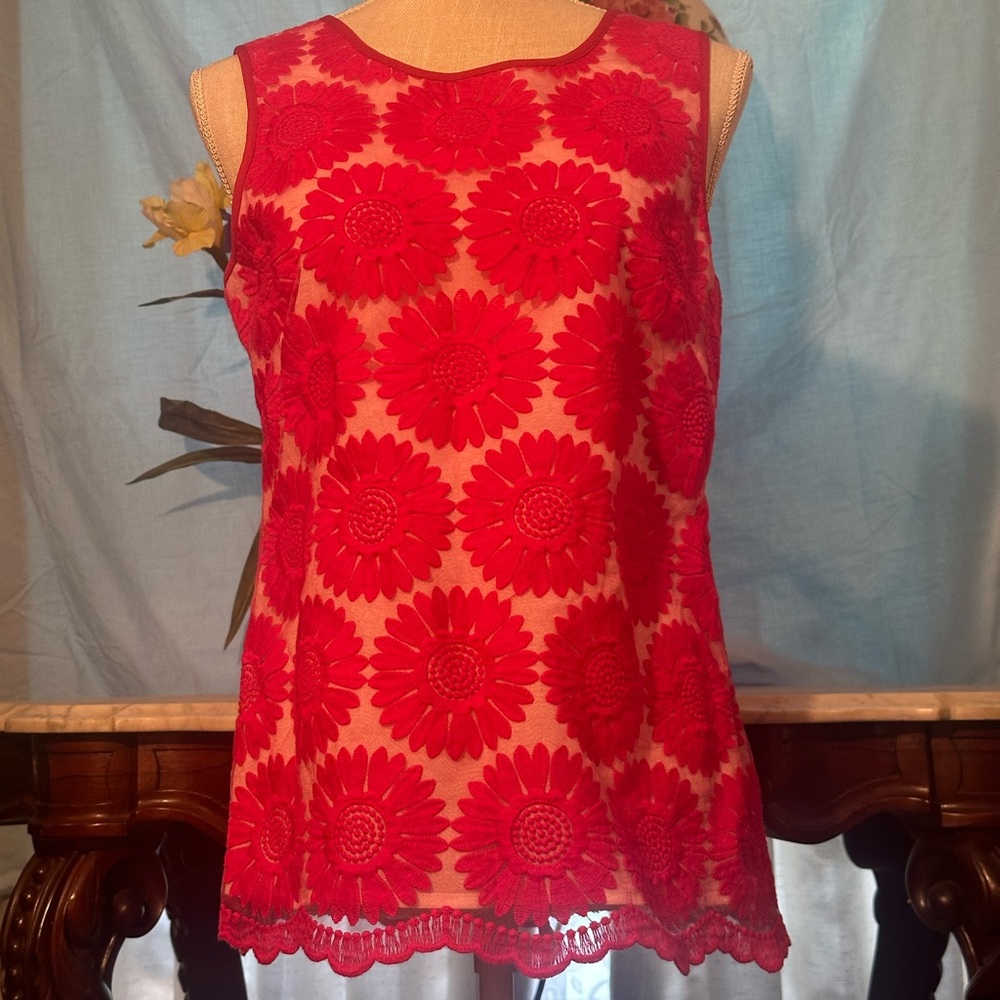 Floral Pink Sleeveless Top